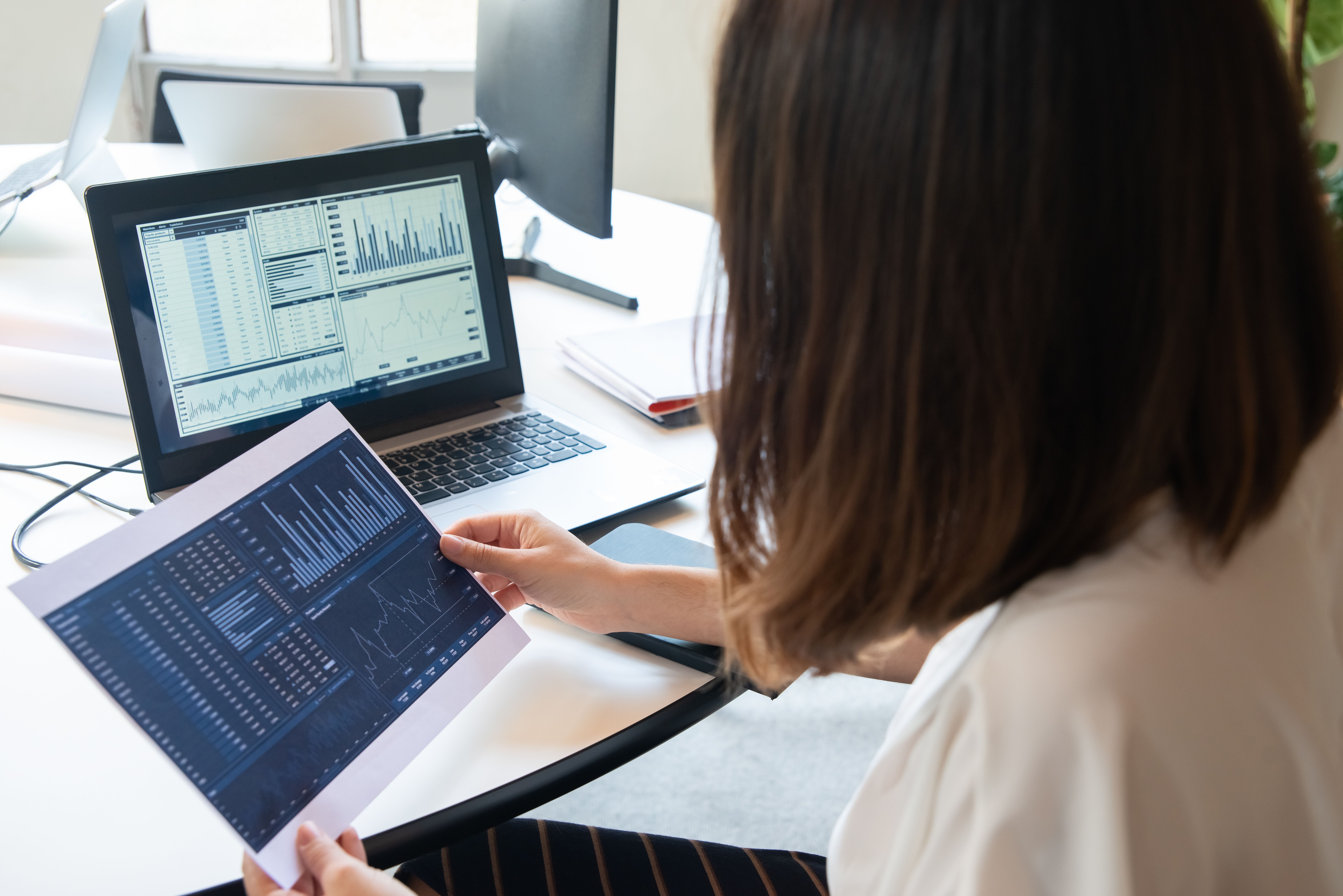 SA Hosted reporting dashboard showing real-time analytics with charts, KPIs, and agent performance metrics